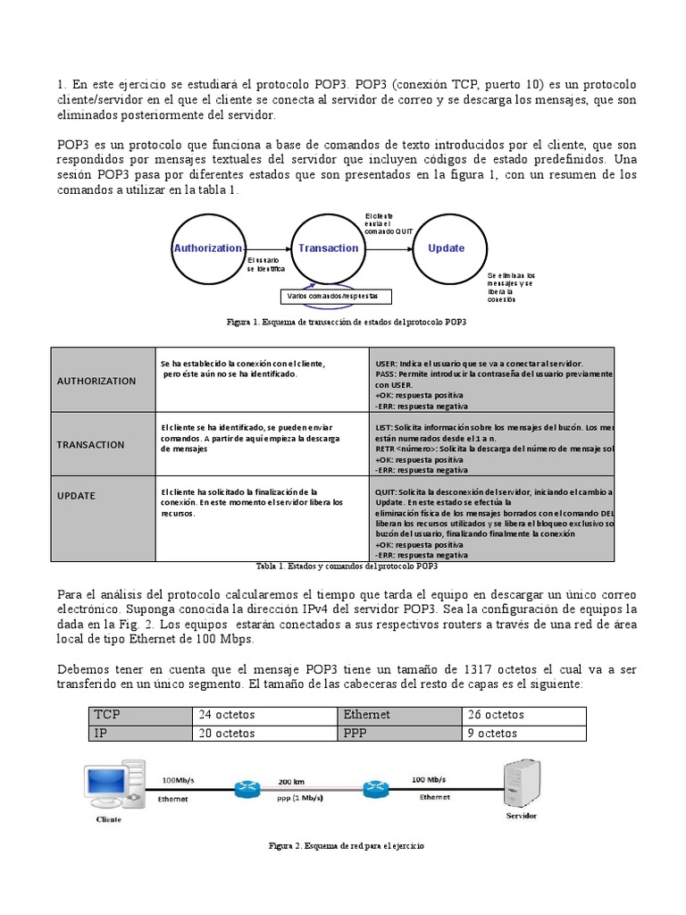 Análisis del Protocolo POP3 y su Funcionamiento | PDF | Arquitectura de ...
