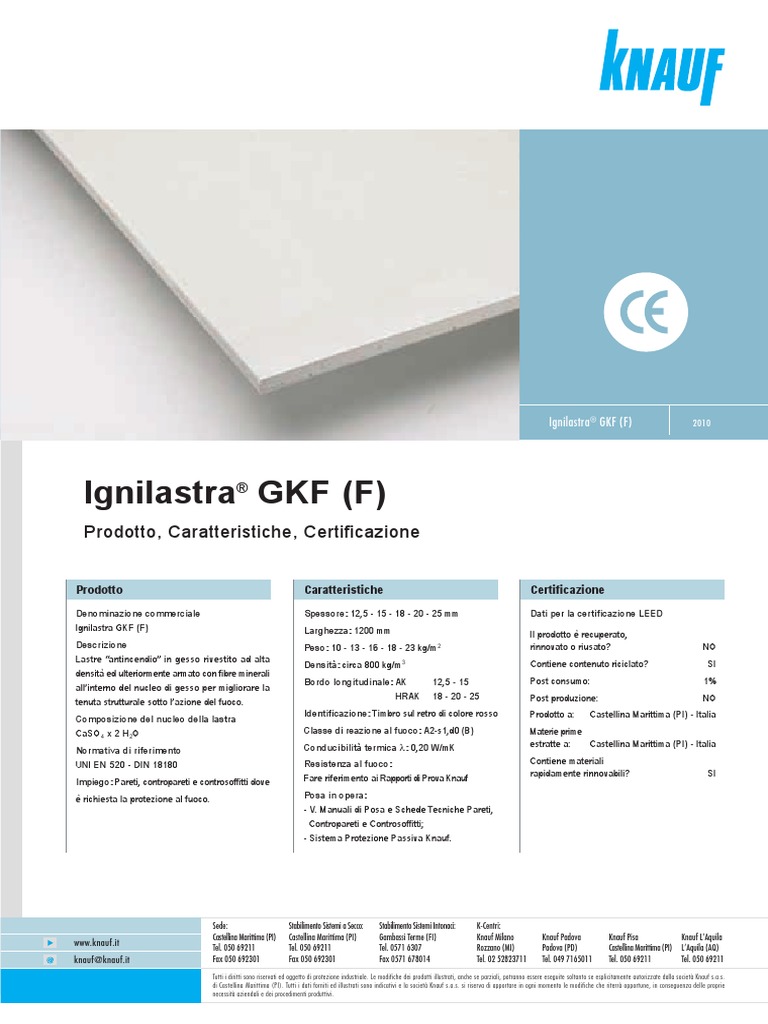 Ignilastra KNAUF GKF PDF
