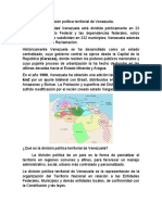 División Política Territorial de Venezuela