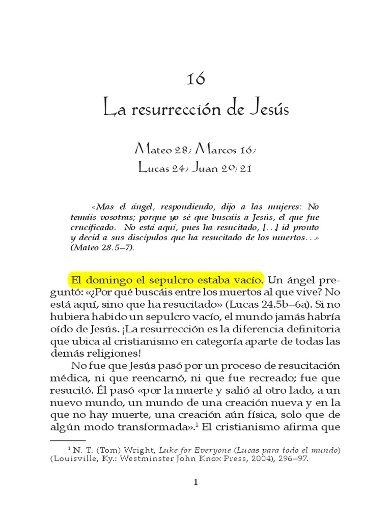 Resurreccion de Jesus | PDF | La resurrección de Jesús | Jesús