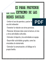 Acciones para Prevenir El Uso Extremo de Las Redes Sociles