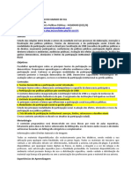 Participação Social e Políticas Públicas HUM04040 2022 SEMESTRE DOIS - Com Nomes Dos Seminários