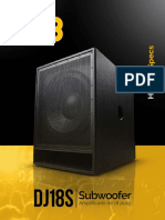 BASSBOSS DJ18S Subwoofer Amplificado Hoja de Specs