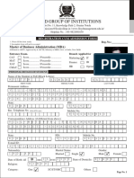 Lloyd Institute MBA Admission Form