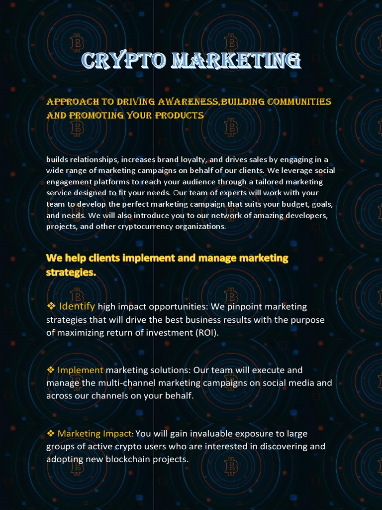 Marketing Strategies for Crypto Communities | PDF | Marketing |  Cryptocurrency