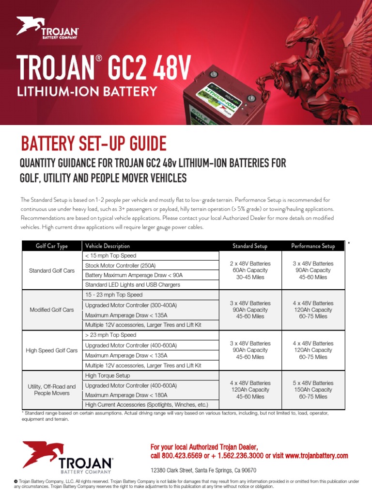 GC2 Battery Set Up Guide 20220606 PDF Vehicles Electric Motor