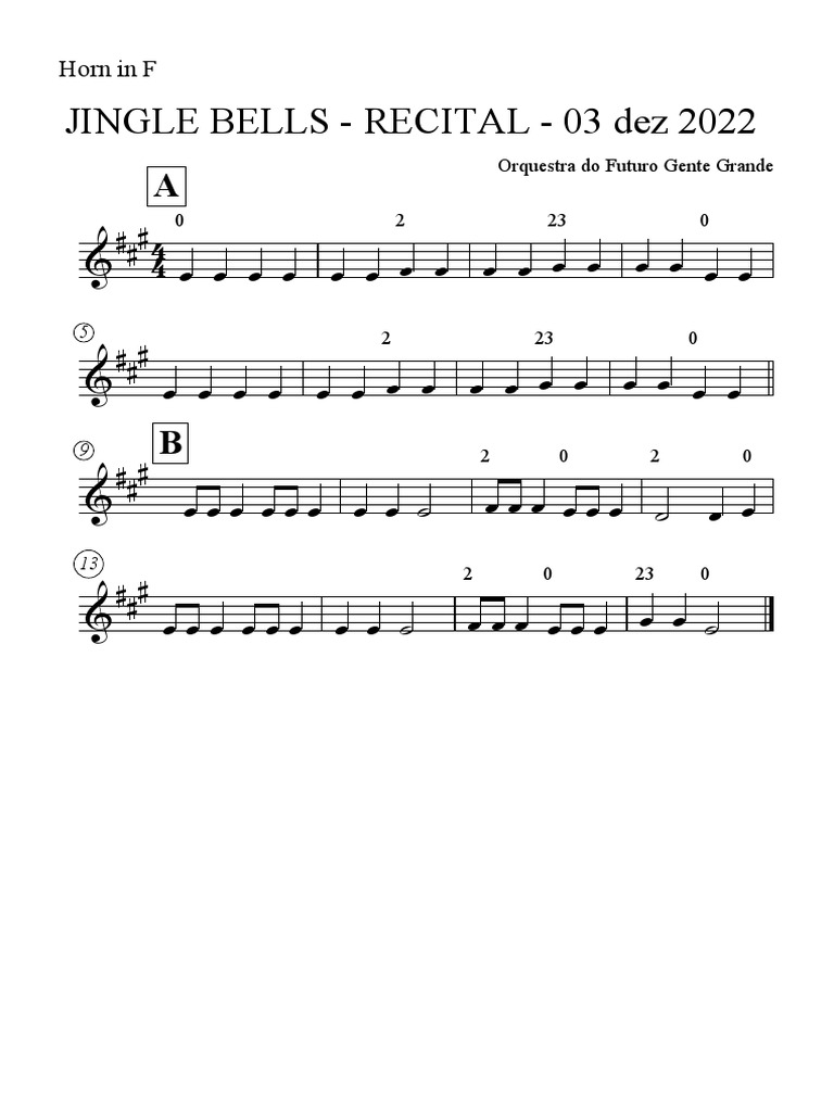 Jingle Bells Horn in F PDF