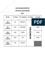 Jadual Pas22 Tahap 1