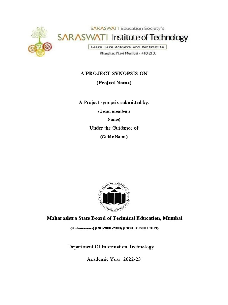 Synopsis Format | PDF | Typography | Graphic Design