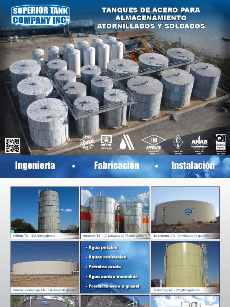 STCI - Brochure - Spanish Tanque | PDF | Hormigón | Construcción