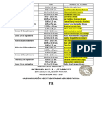 Calendarización de Extrevista Papás Ateneo 2B