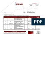 Cotización: Partida Modelo Concepto / Descripción Cantidad Precio Unit Ario Total Tiempo de Entrega