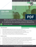 Reglamento para Asistentes A Cursos en Modalidad Remota CEA ATR