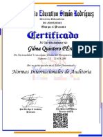 CERTIFICADO Normas Internacionales de Auditoria - Gilma Quintero Pérez