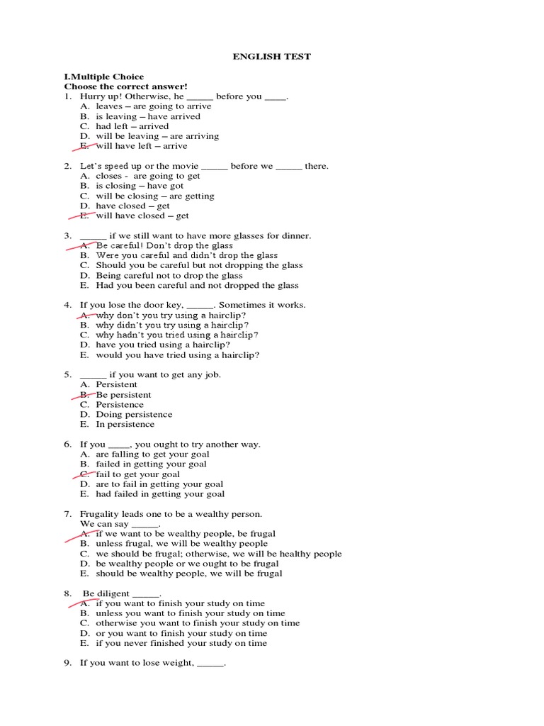 Mastering English Grammar Through Multiple Choice Questions | PDF ...