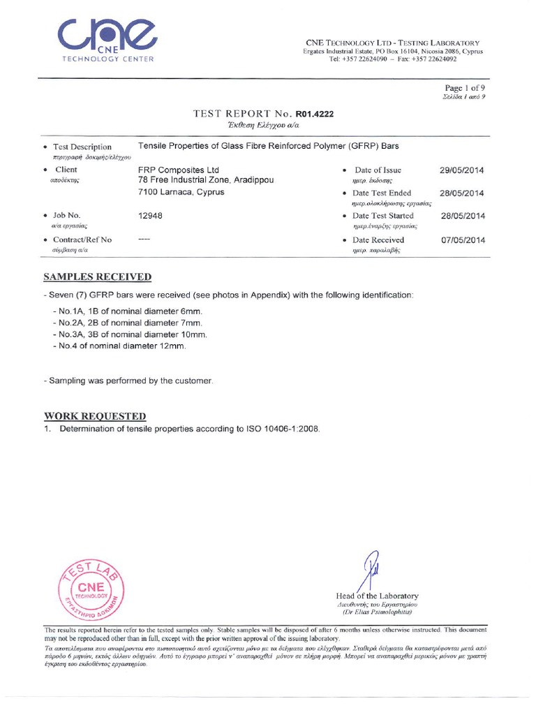 Iso-Test FRPC | PDF