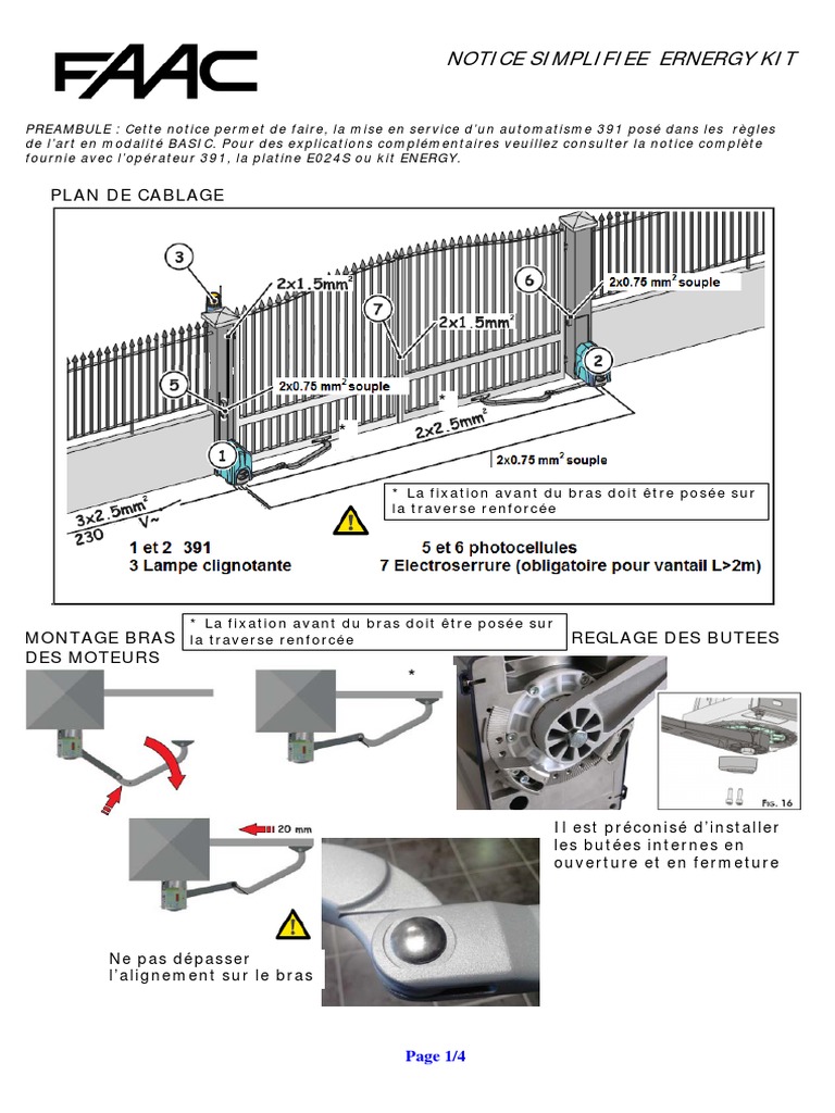 Notice Faac ENERGY PDF Électricité Électrotechnique — free download