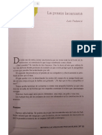 La Praxis Lacaniana Testimonios de Pase Tudanca, Luis