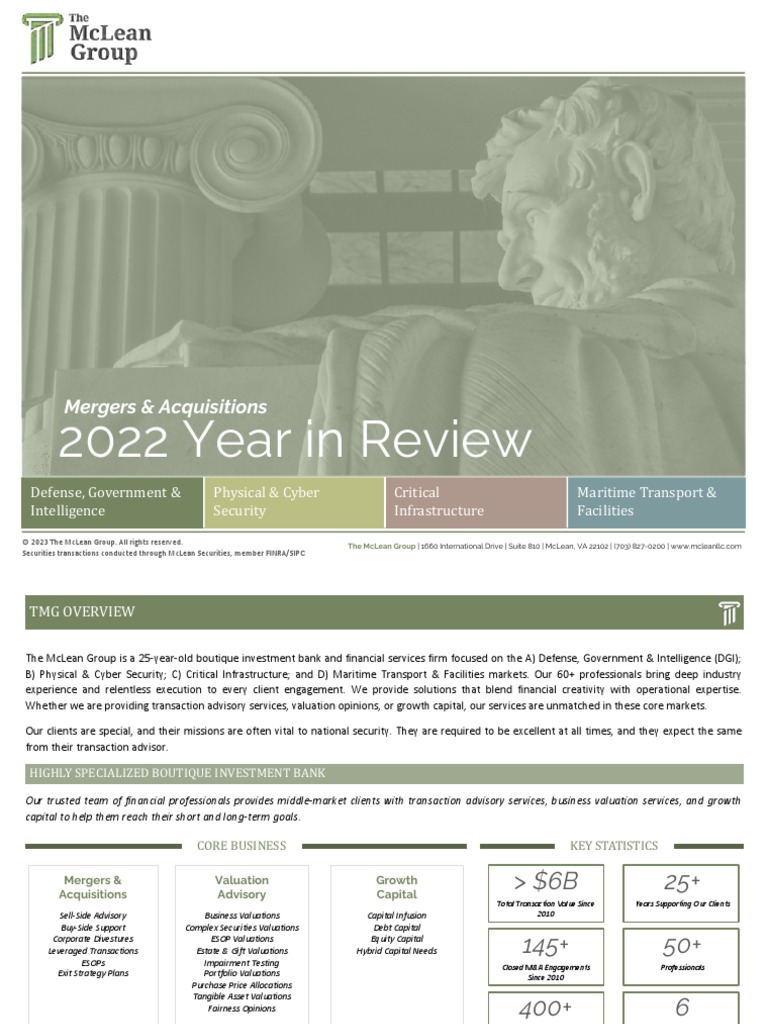 2022 Transaction Review | PDF | Valuation (Finance) | Mergers And ...