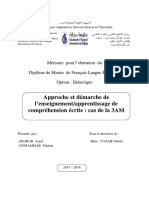 Approche Et Démarche de L'enseignementapprentissage de Compréhension Écrite Cas de La 3AM