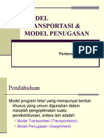 Model Transportasi & Model Penugasan