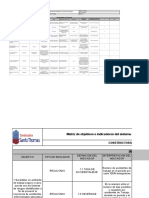 Matriz de Objetivos y Metas