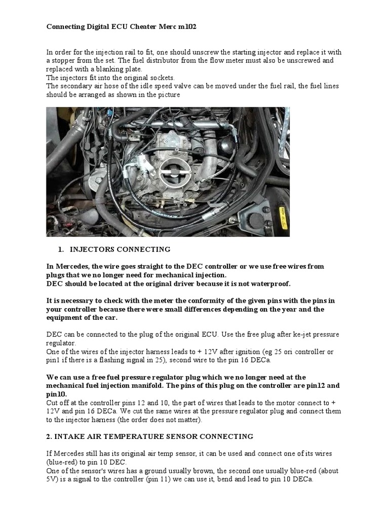 Digital ECU Cheater for Mercedes M102 | PDF | Fuel Injection ...