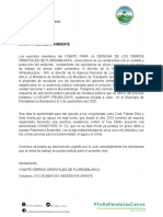 Carta A La Ministra Ambiente