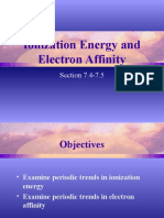 Ionization Energy and Electron Affinity