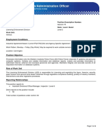 Information/Administration Officer: Position Description Form