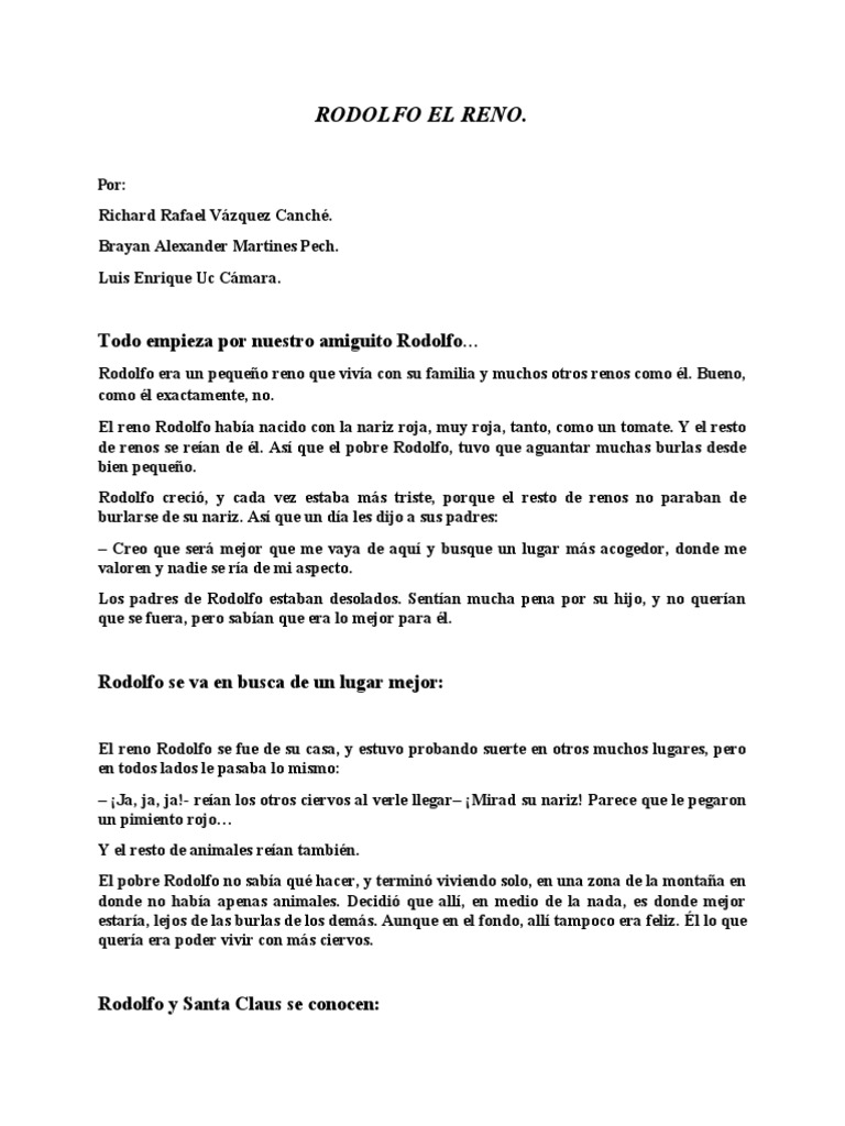 Rodolfo el Reno: Un Cuento de Navidad | PDF | Papá Noel