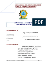 Informe de Laboratorio de Sedimentación