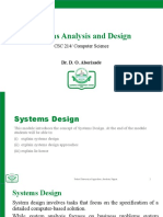 Systems Analysis and Design Course Overview