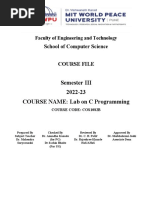 COS1082B Lab On C Programming