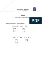 Imex - Química I - Balanceo de Ecuaciones Químicas