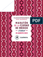 Entrenamiento Intermedio Maraton CDMX 2022