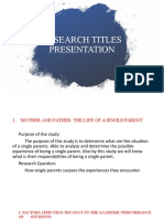 Research Titles Presentation