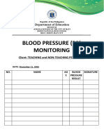 Blood Pressure (BP) Monitoring: Department of Education