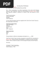 Tank Dip Test Authorization Letter