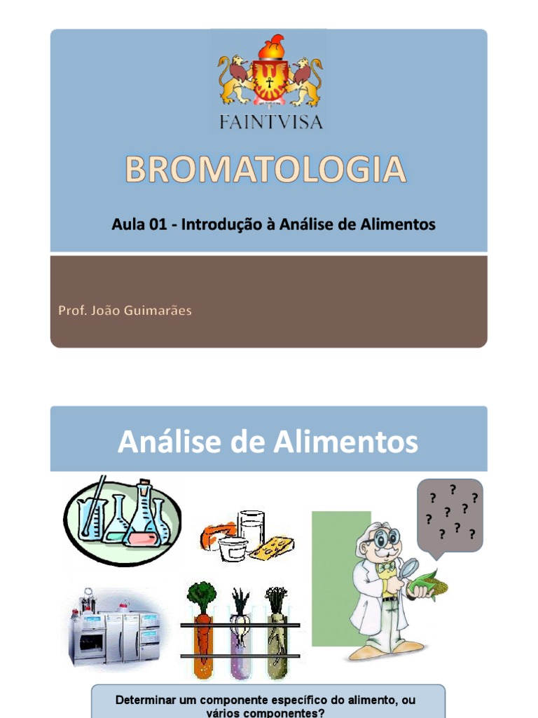 Introdução à Bromatologia e Análise de Alimentos | PDF | Alimentos | Leite