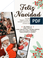 Tarjeta Vertical Feliz Navidad Fotográfica Familiar Navideña Rojo y Verde 