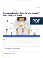 Design Validation - How Do You Know If Your Design Is Good