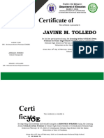 SAMPLE Certificate of Recognition