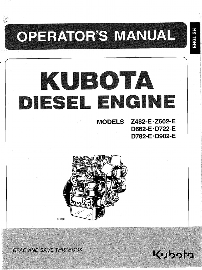 Kubota D722 and D902 Engine Operators Manual PDF
