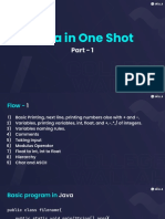 Java One Shot Part 1