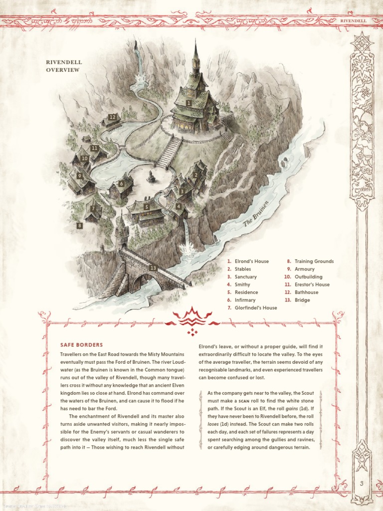 Rivendell Map  PDF