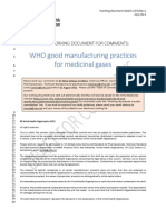 WHO Good Manufacturing Practices For Medicinal Gases