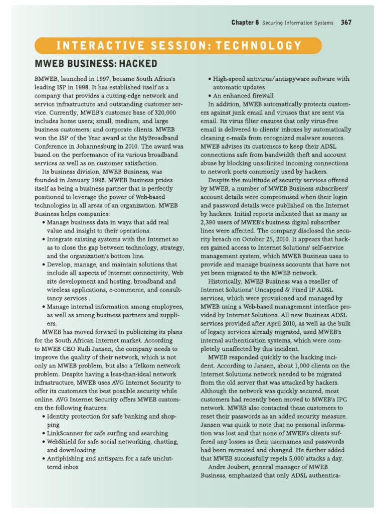 Case 3 - Mweb Business Hacked | PDF