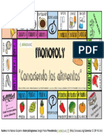 Monopoly Tablero A4 Conociendo Los Alimentos