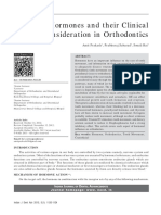 Hormones and Their Clinical Consideration in Orthodontics: Review